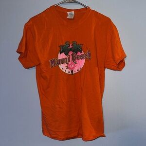 Men’s Medium Miami Florida Beach Palm Graphic Tee Shirt